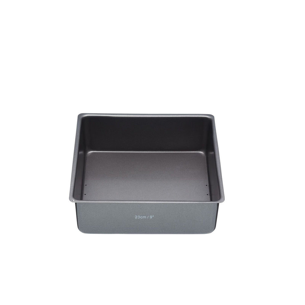 Mastercraft 23cm Heavy Loose Base Deep Non-Stick Square Cake Pan Baking Black — image 2