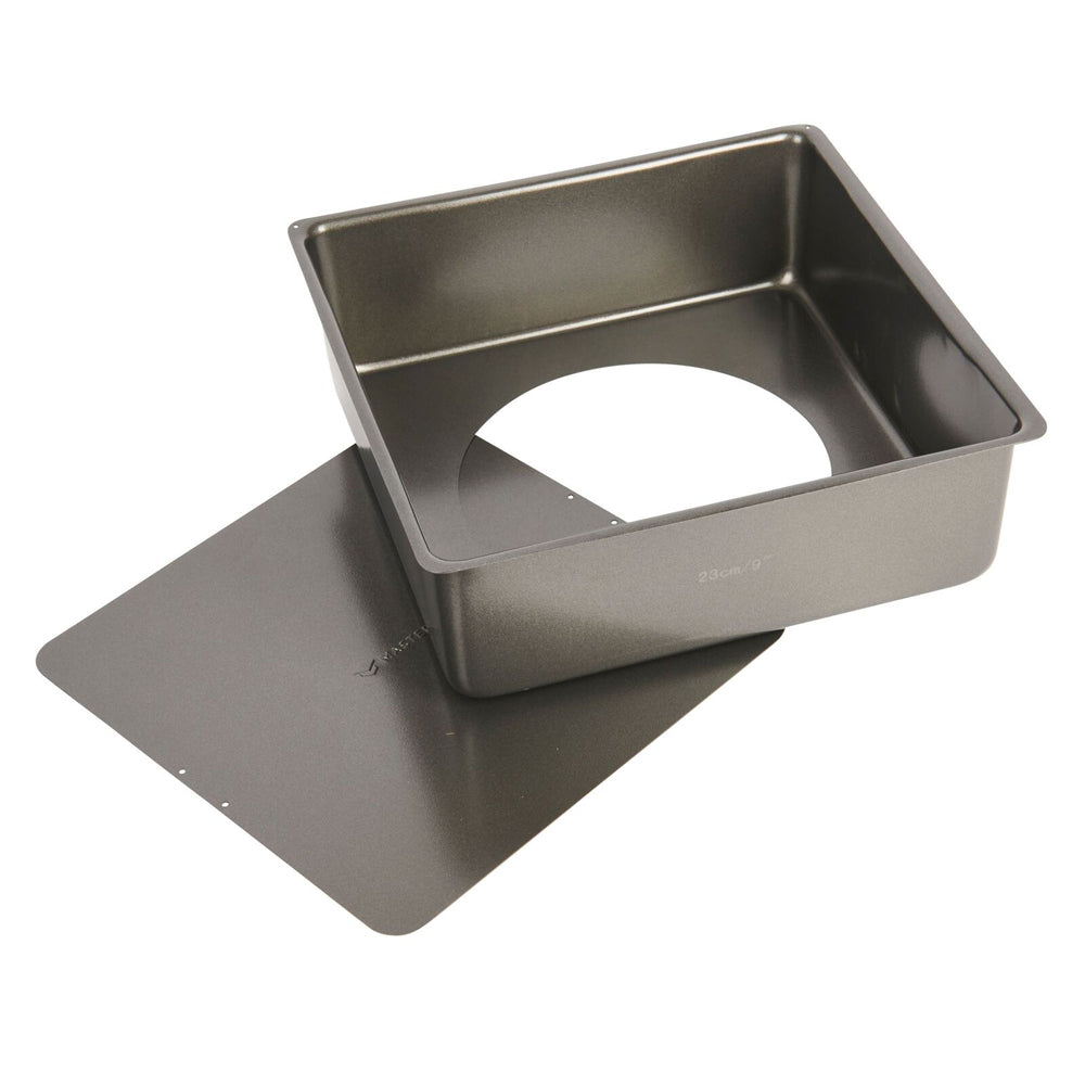 Mastercraft 23cm Heavy Loose Base Deep Non-Stick Square Cake Pan Baking Black — image 3