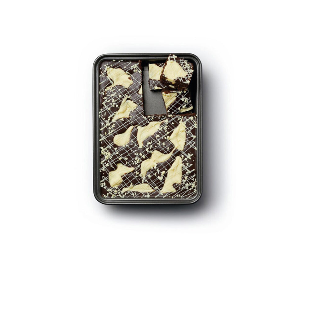 Mastercraft 34x20cm Heavy Base Non-Stick Brownie Pan Rectangle Baking Tray Black — image 3