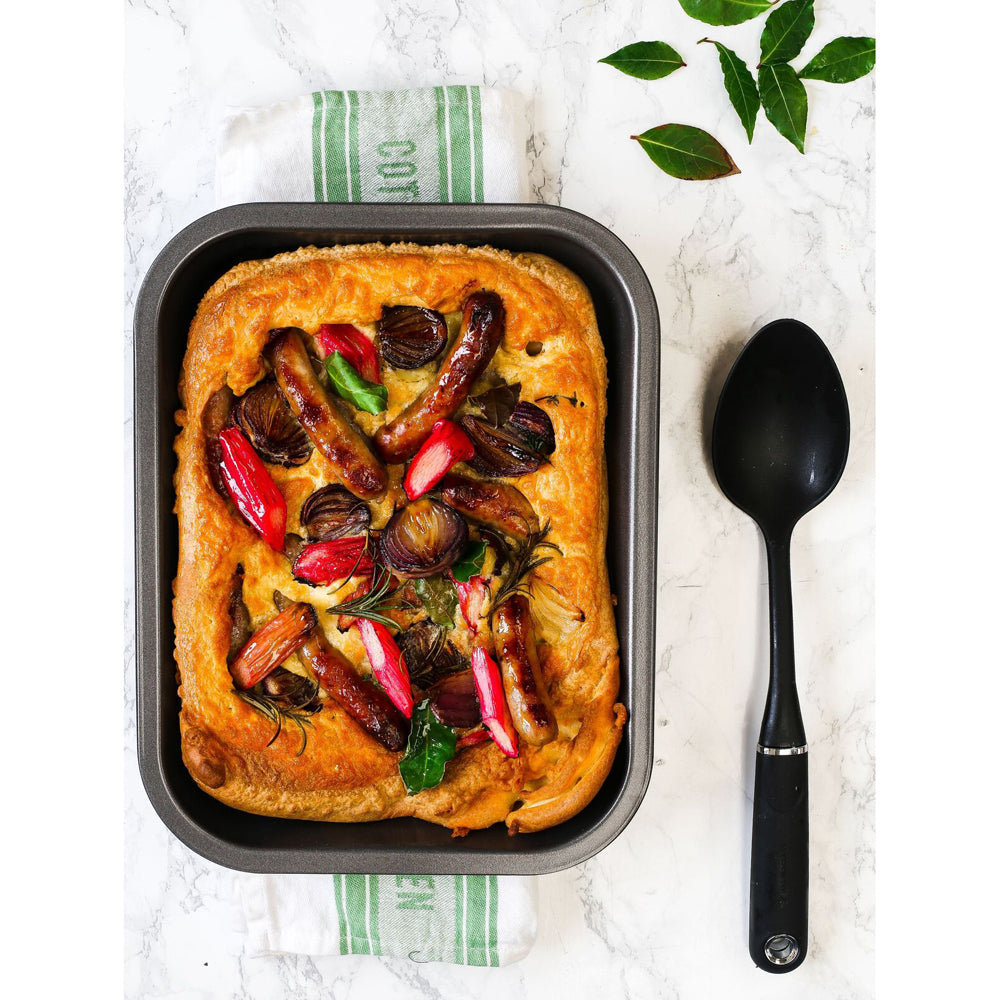 Mastercraft Heavy Base 33x25.5cm Medium Roasting Pan Baking/Cooking Tray Grey (2 Pack) — image 6
