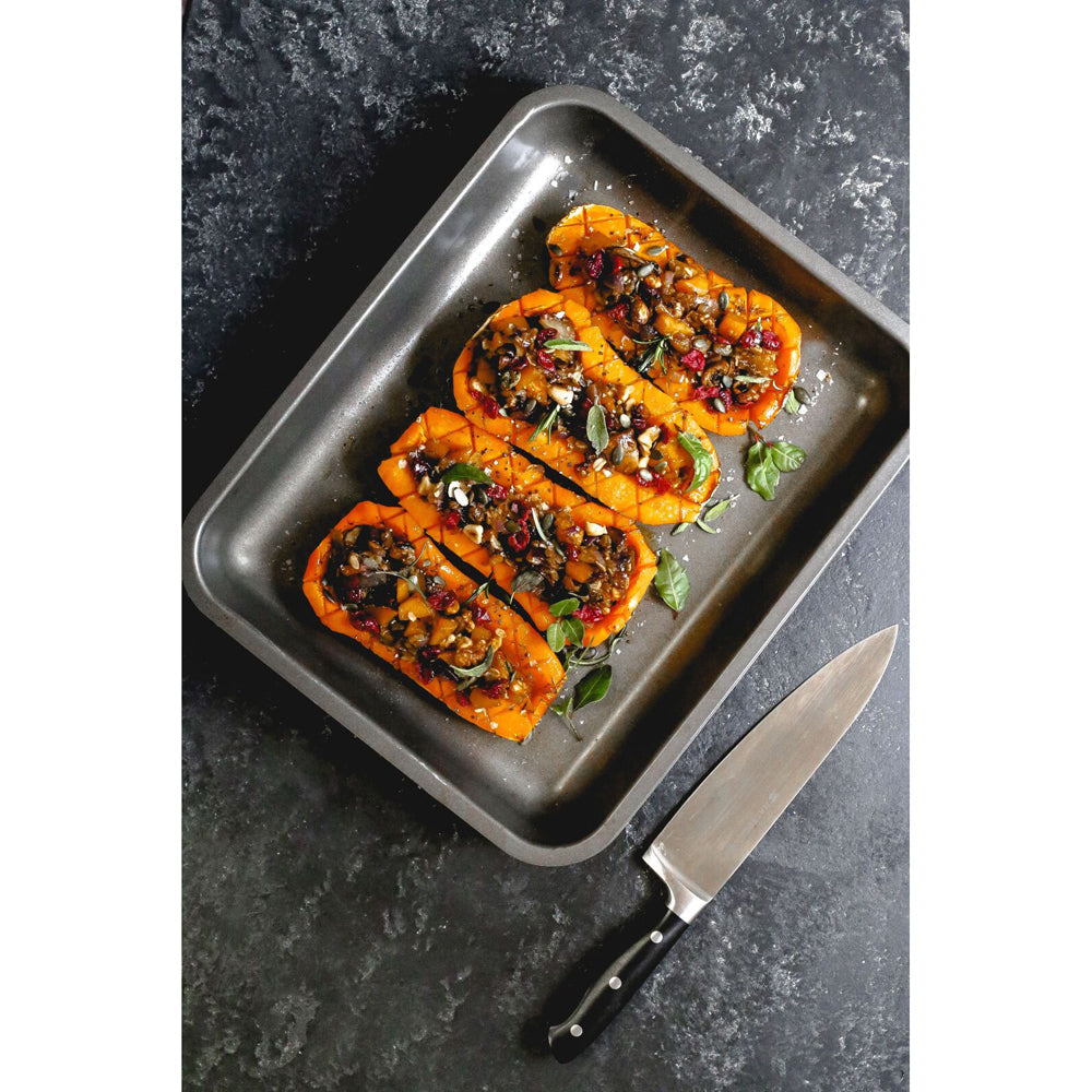 Mastercraft 39x31cm Heavy Base Non-Stick Roasting Pan Baking Tray Large Black (2 Pack) — image 2