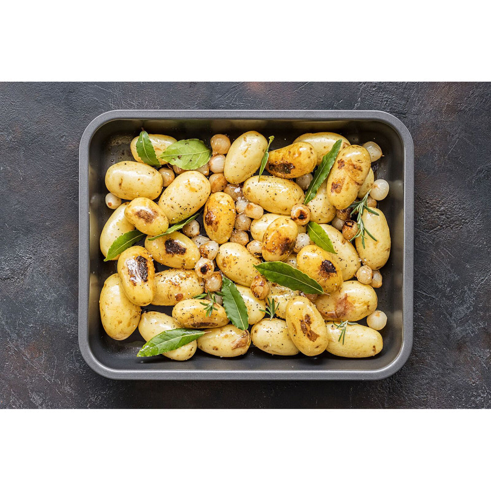 Mastercraft 39x31cm Heavy Base Non-Stick Roasting Pan Baking Tray Large Black — image 5