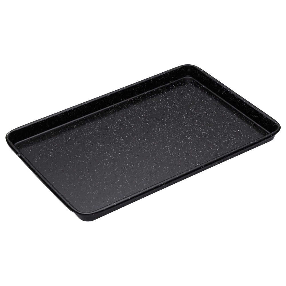 Mastercraft Pro Vitreous 39x27cm Enamel Rectangle Baking Tray Roasting Pan Black