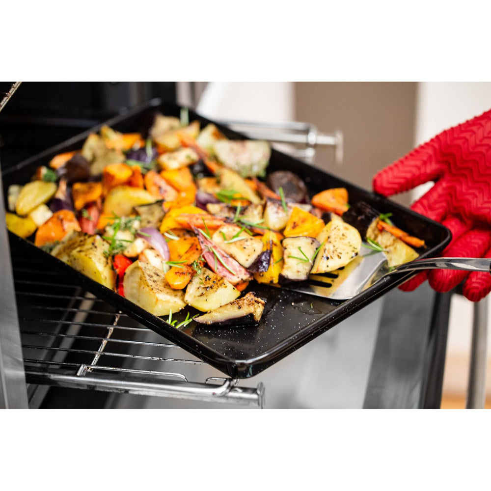Mastercraft Pro Vitreous 39x27cm Enamel Rectangle Baking Tray Roasting Pan Black — image 5
