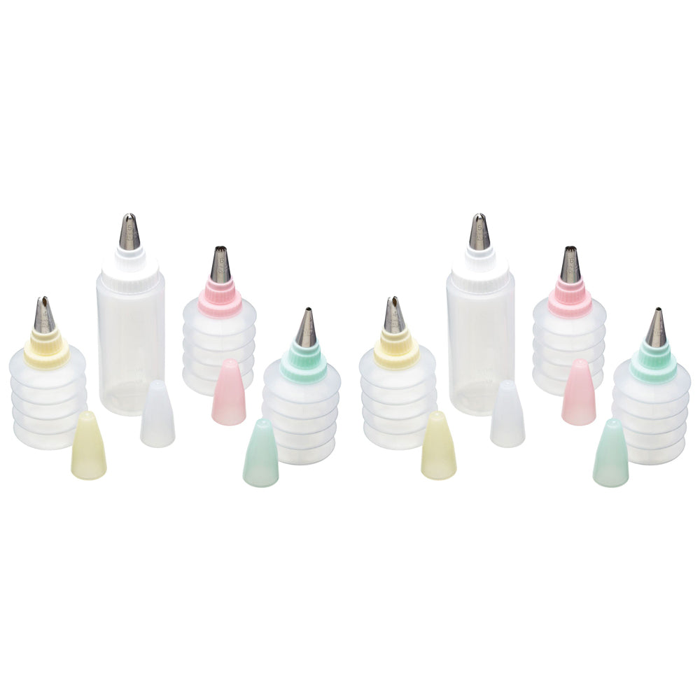 Mastercraft 8pc Mastercraft 290ml Bottle/Nozzle Cookie Cupcake Decorator Kit Baking Set (2 Pack)