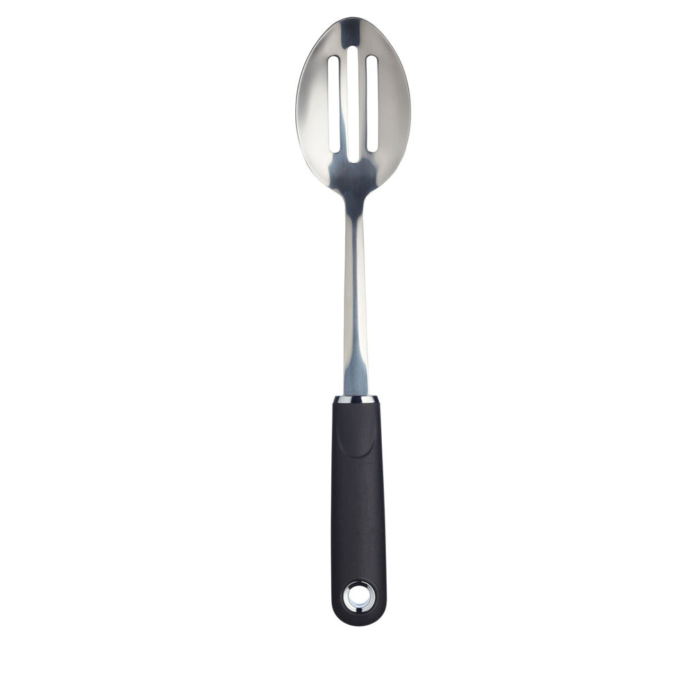 Mastercraft Soft Grip 34cm Stainless Steel Slotted Spoon Cooking Utensil Black