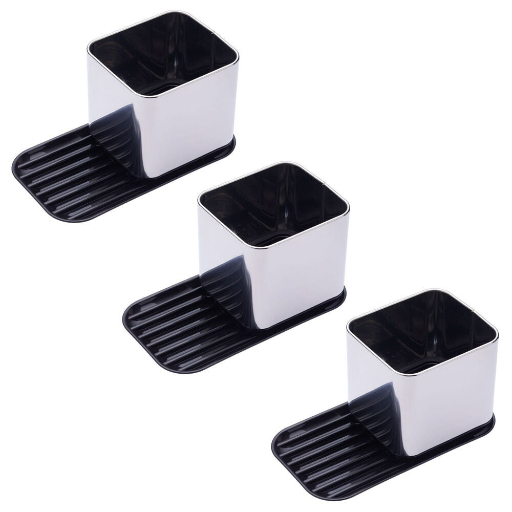 Mastercraft Stainless Steel Home/Kitchen Sink Caddy Storage/Organiser Grey (3 Pack)