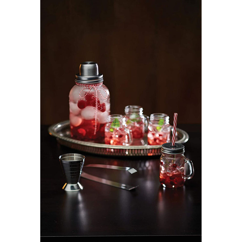 Barcraft 15-75ml Stainless Steel Cocktail Jigger Measure Cup Party Barware SLV — image 2