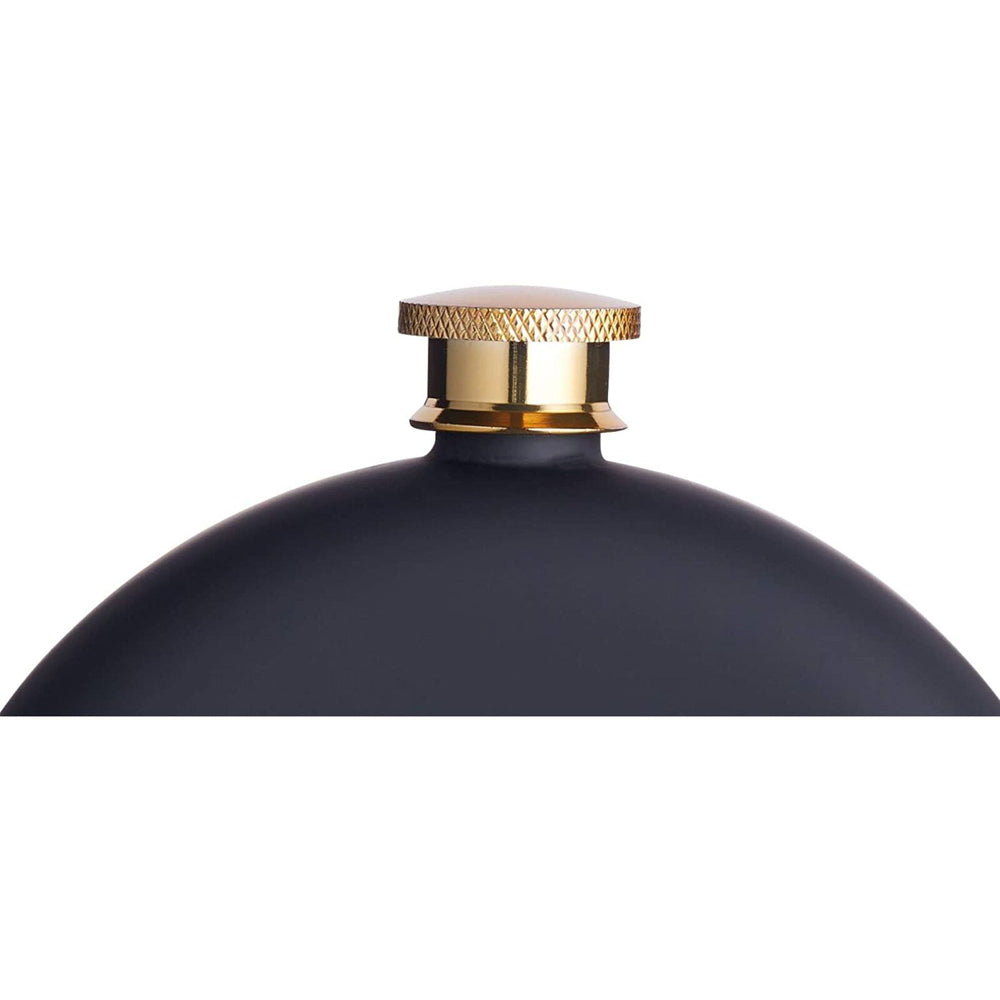 Barcraft 280ml Stainless Steel Soft Touch Hip Flask Alcohol Container Black