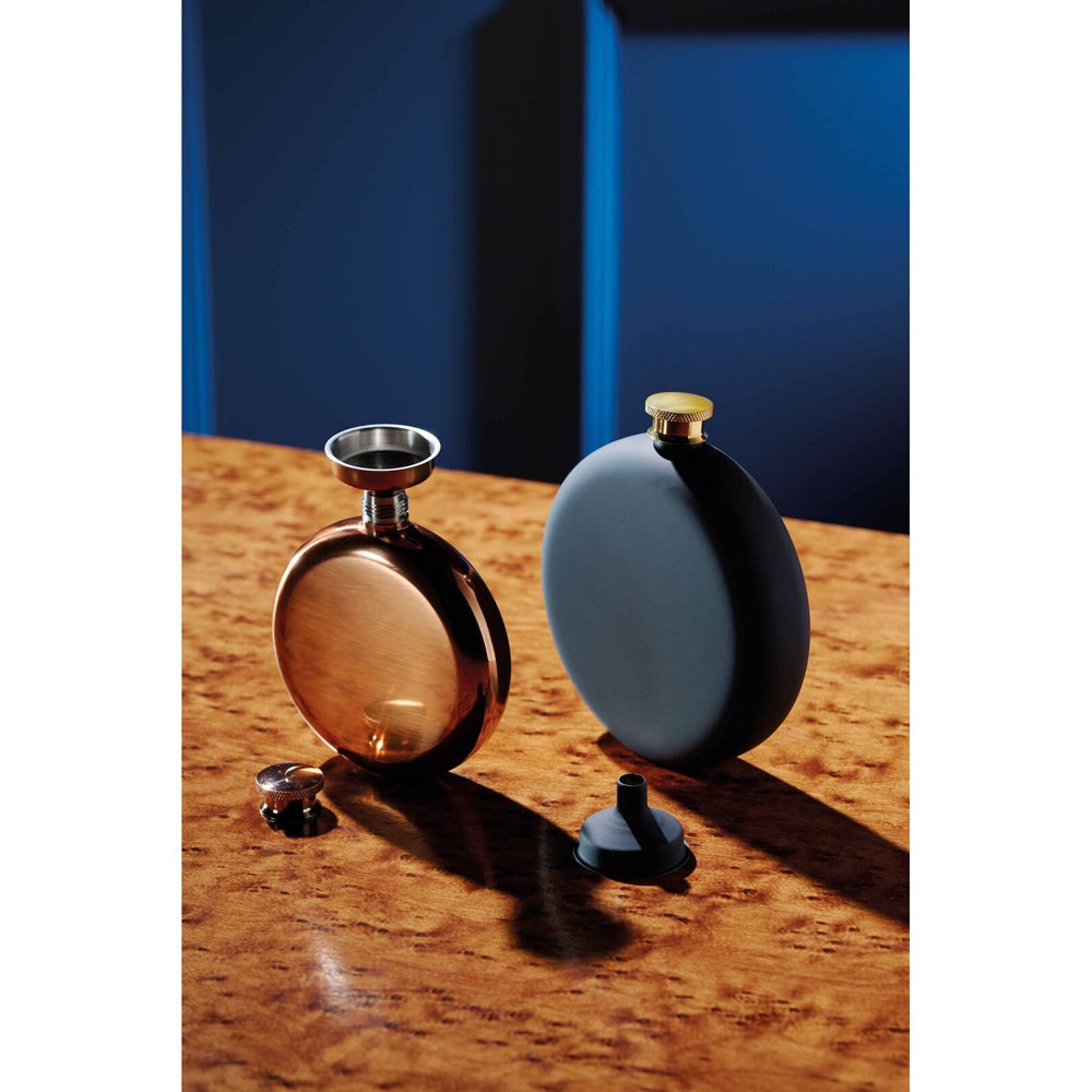 Barcraft 280ml Stainless Steel Soft Touch Hip Flask Alcohol Container Black — image 2