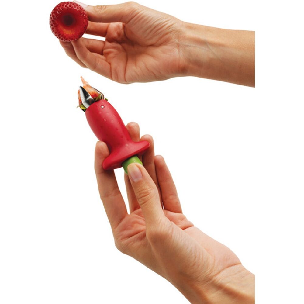 Chef'n StemGem Strawberry Huller Red Plastic Stainless Steel Kitchen Tool Chef'n — image 5