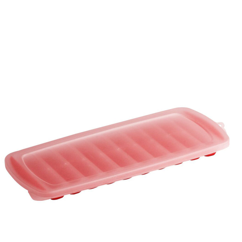 Cuisena 30cm Silicone Stackable Ice Cube Tray Maker Freezer Mould w/ Lid Red (3 Pack)
