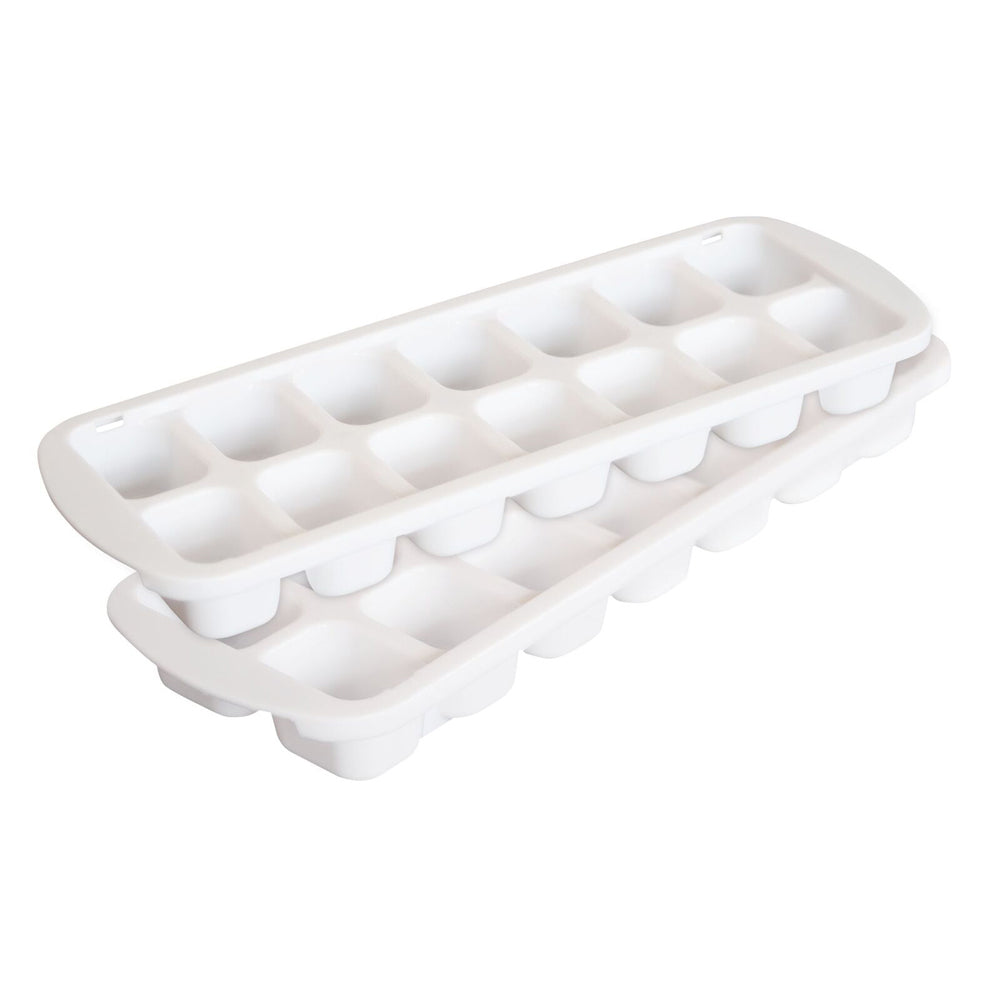 Cuisena 2pc Cuisena 14 Plastic Ice Cube Tray Maker Freezer Mould Container Set White (3 Pack) — image 2