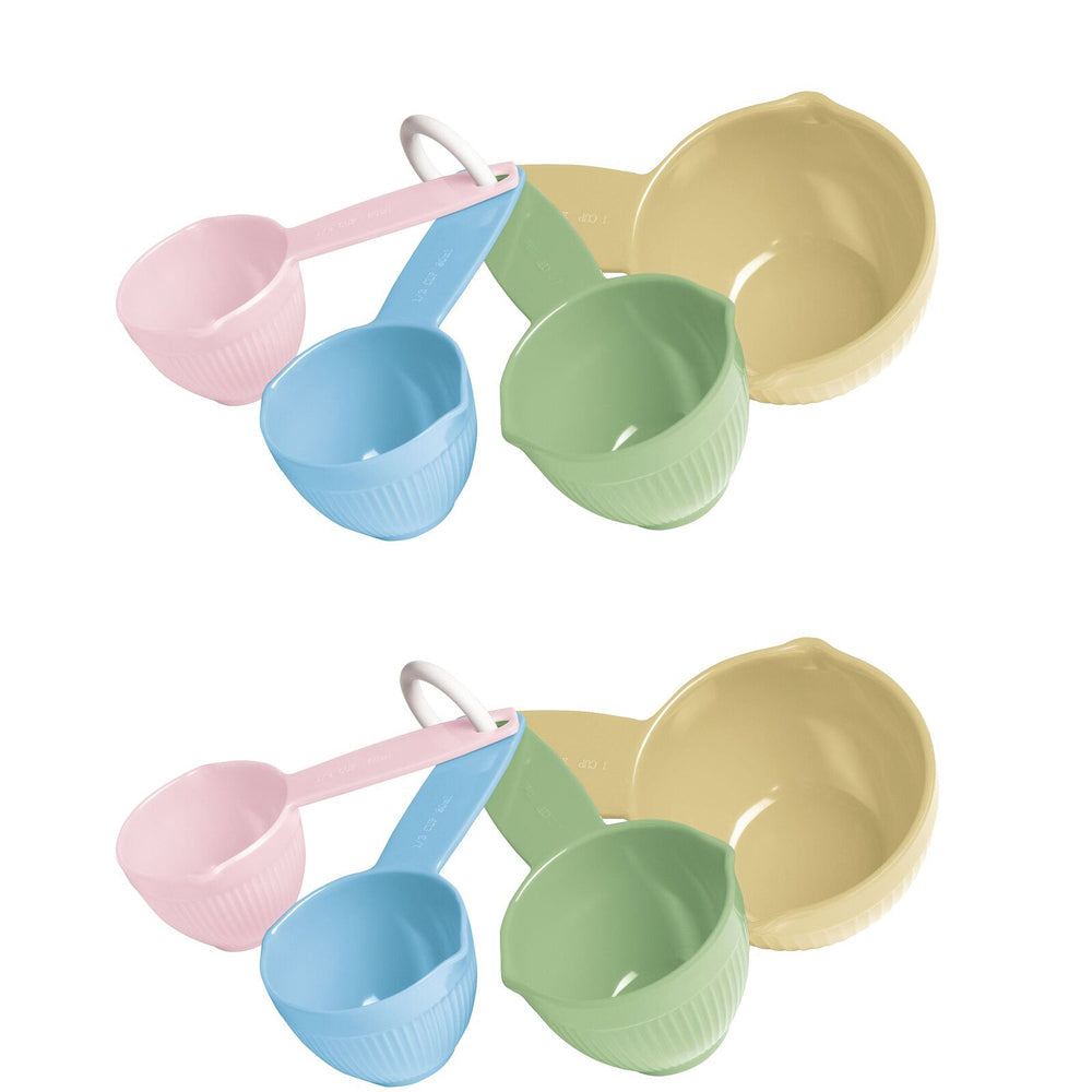 Cuisena 4pc Cuisena Melamine Measuring Cup Spoon/Scoop Set Baking/Kitchen Utensil Set (2 Pack)