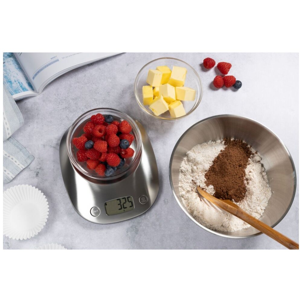 Cuisena 5kg Capacity Digital Kitchen Food Scale w/Stainless Steel Mixing Bowl — image 6