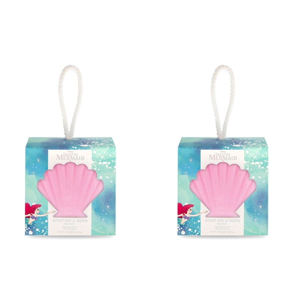 Disney Little Mermaid Shell Scented Soap on a Rope 180g Coconut & Sea Salt (2 Pack)