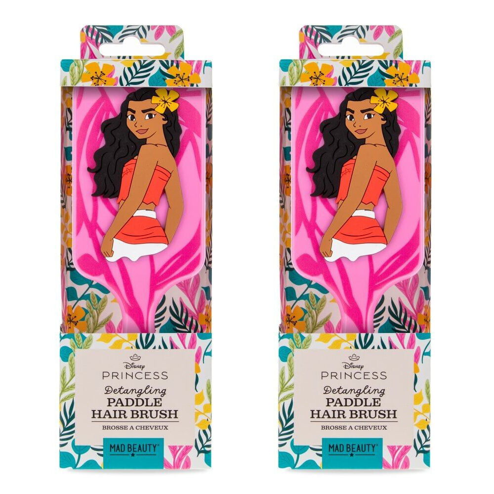 Disney Moana Flexible Wide Toothed Detangling Paddle Hair Brush Pink (2 Pack)