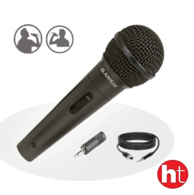 Sansai Dynamic Professional Vocal Microphone Corded Mic for PA Speaker Studio 3m Cable Length — image 2