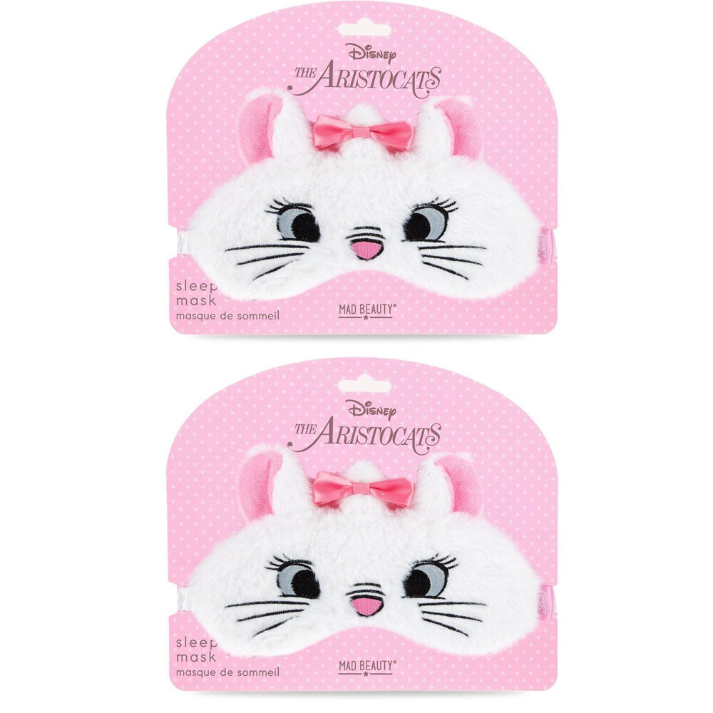 Disney The Aristocats Marie Soft Plush Sleep Face Mask White & Pink (2 Pack)