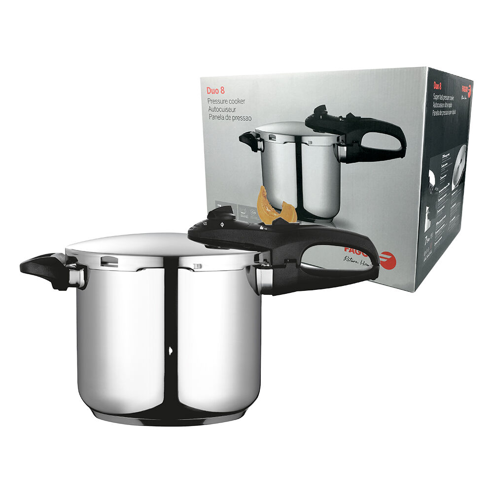 Fagor Duo 7.5L Stainless Steel Pressure Cooker Kitchen Stovetop Cookware Silver — image 7