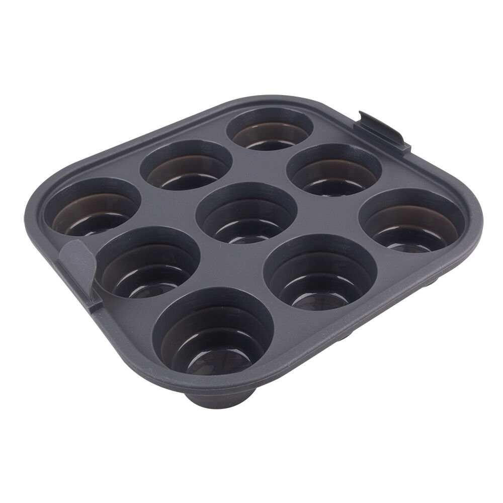 Daily Bake 22cm Silicone Collapsible Square 9-Cup Air Fryer Mini Muffin Pan