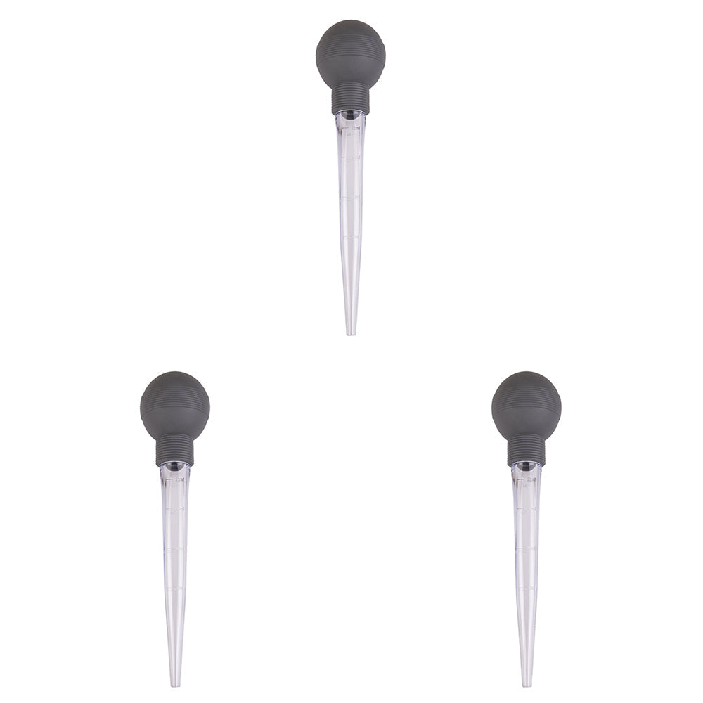 Appetito High-Temp Baster Grey Home Kitchen Cooking Food Preparation Tool (3 Pack)