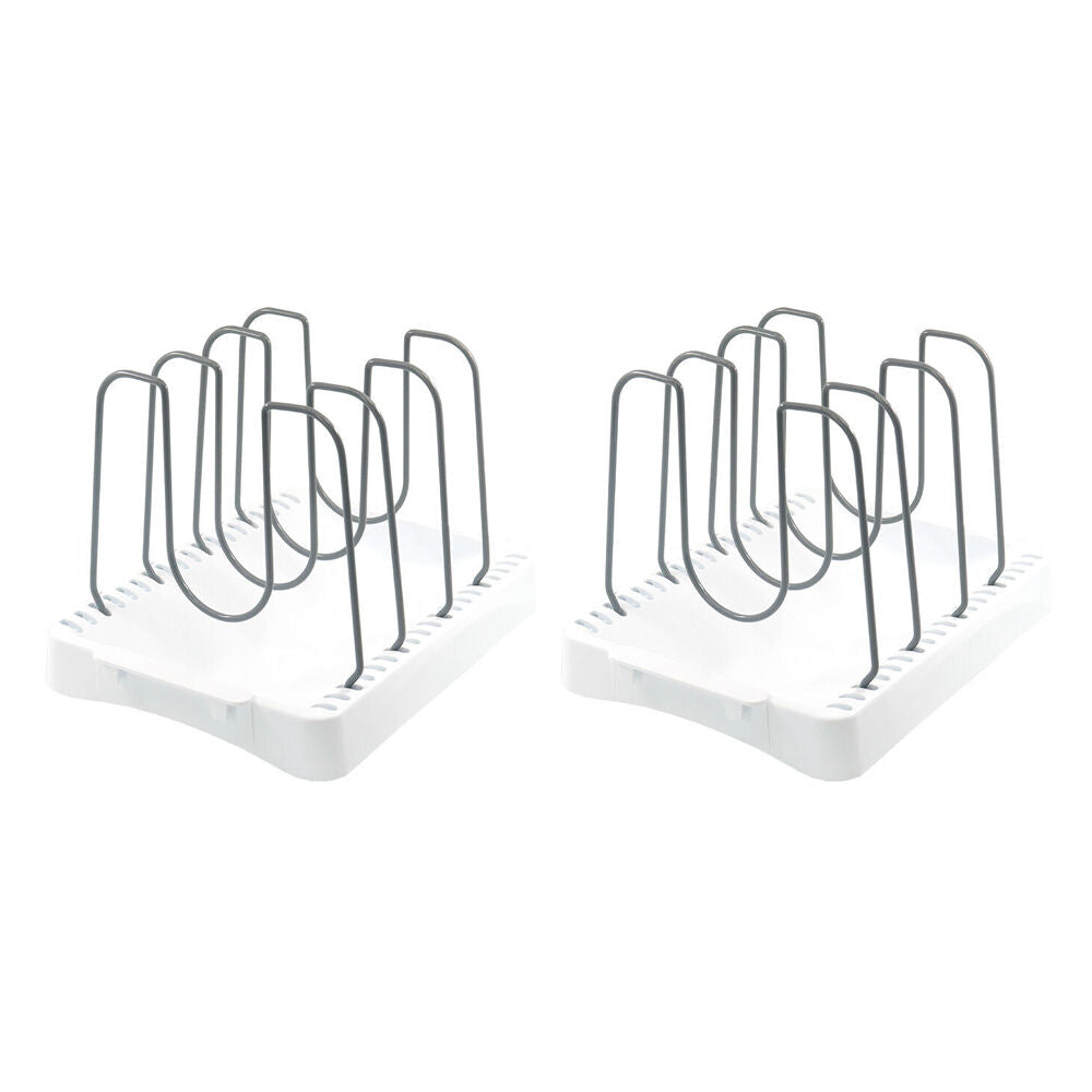 Grand Fusion Cookware Organiser 4-Adjustable Dividers Rack/Stand 26x20cm (2 Pack)