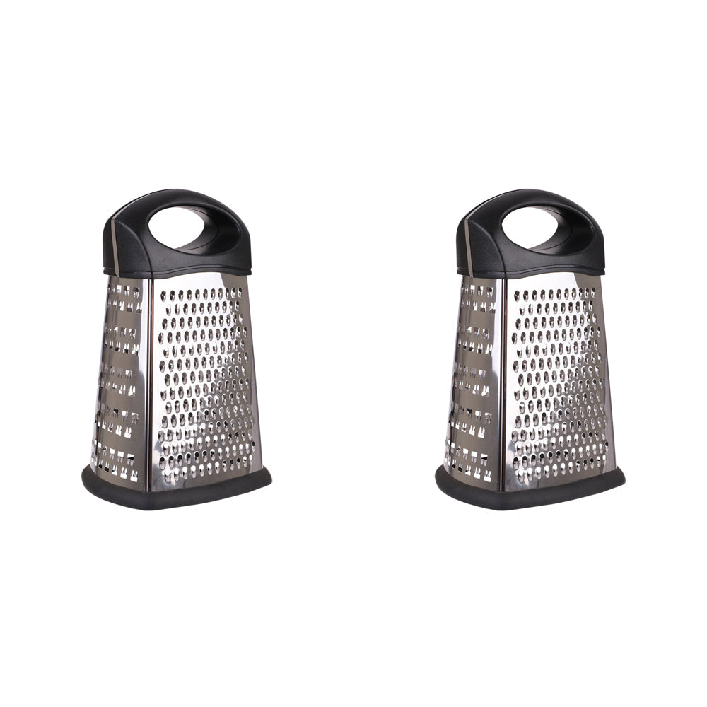 Appetito S/Steel 4 Sided Grater Home Cooking Vegetable Cutter Kitchen Tool (2 Pack)