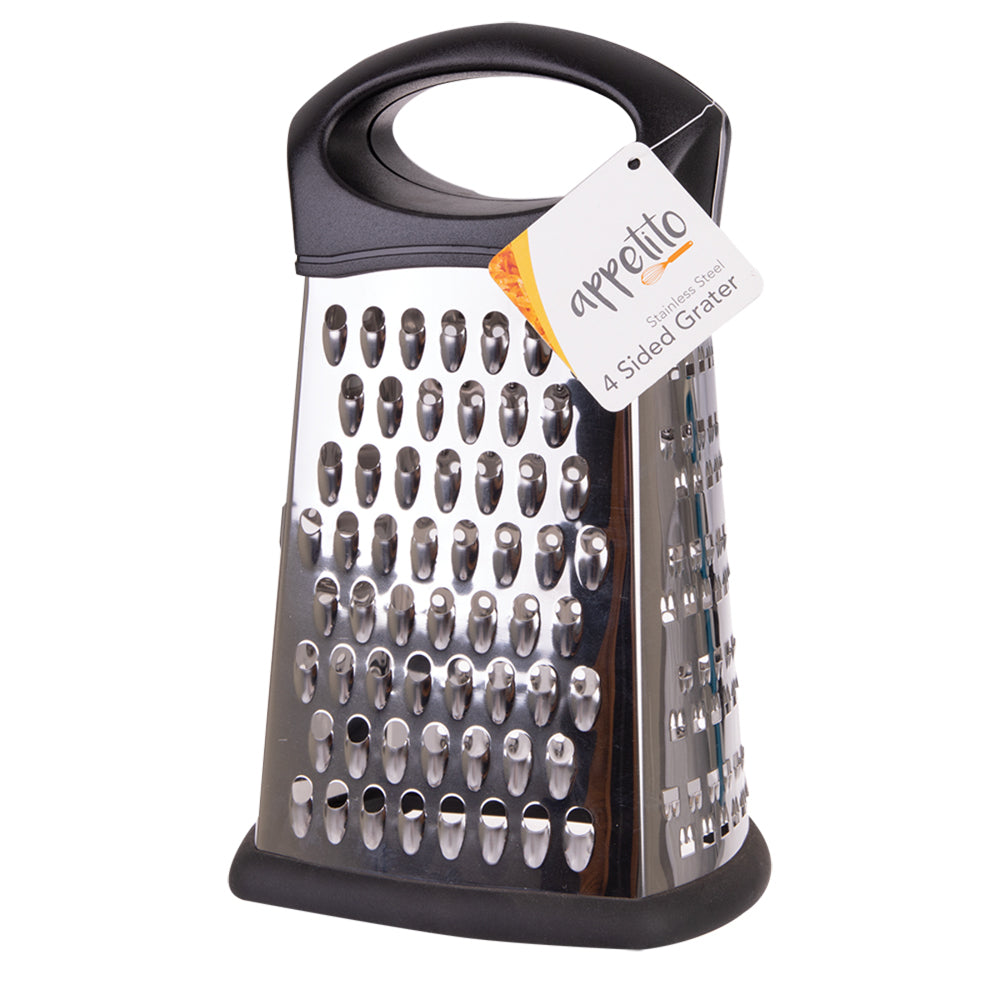Appetito S/Steel 4 Sided Grater Home Cooking Vegetable Cutter Kitchen Tool (2 Pack) — image 3