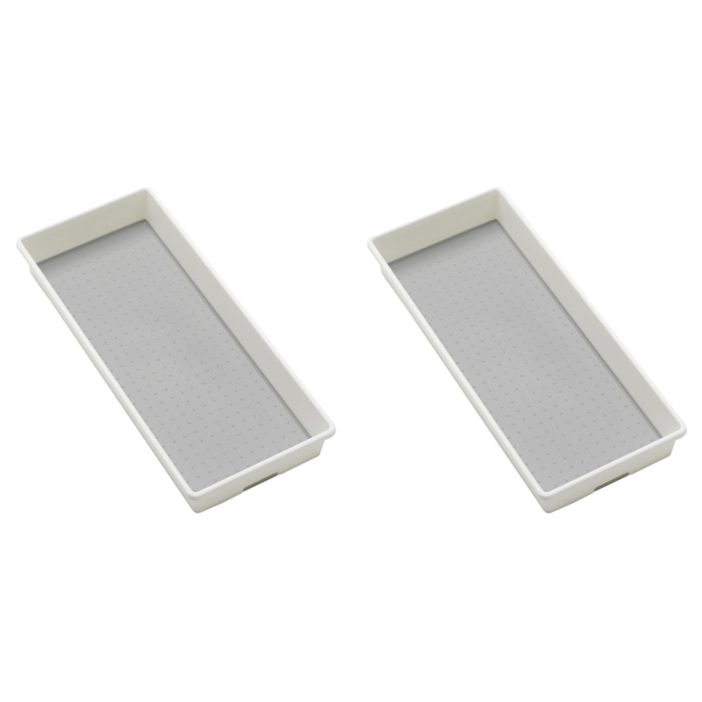 Madesmart Large Bin Kitchen Organiser 39x17cm White Rectangle (2 Pack)
