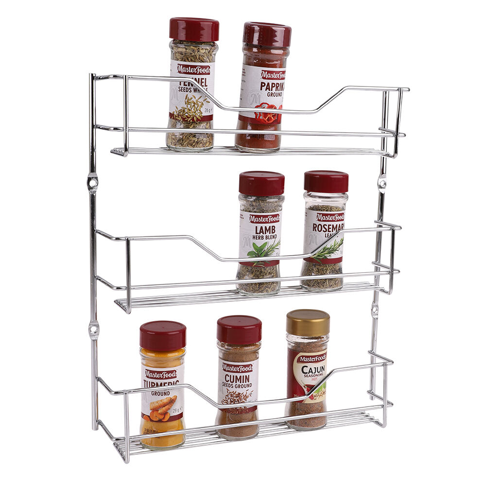 Entree Entrée 3-Tier Wall Mount Spice & Seasoning 18 Bottle Rack/Storage Organiser