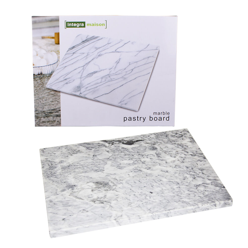 Integra Marble Pastry Board Kitchen Serveware Platter Tray 40x30cm Grey — image 2