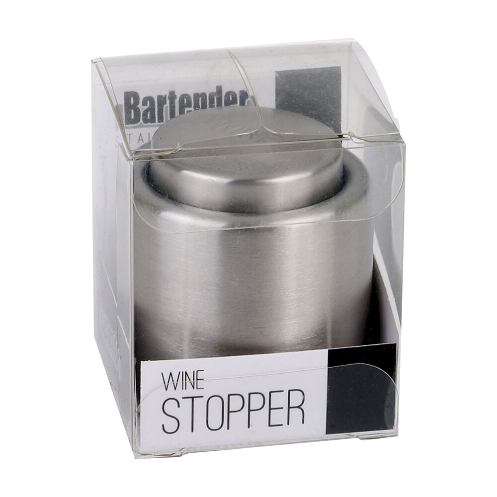 Bartender Stainless Steel Wine Bottle Stopper Resealaer Cap Saver Silver — image 2