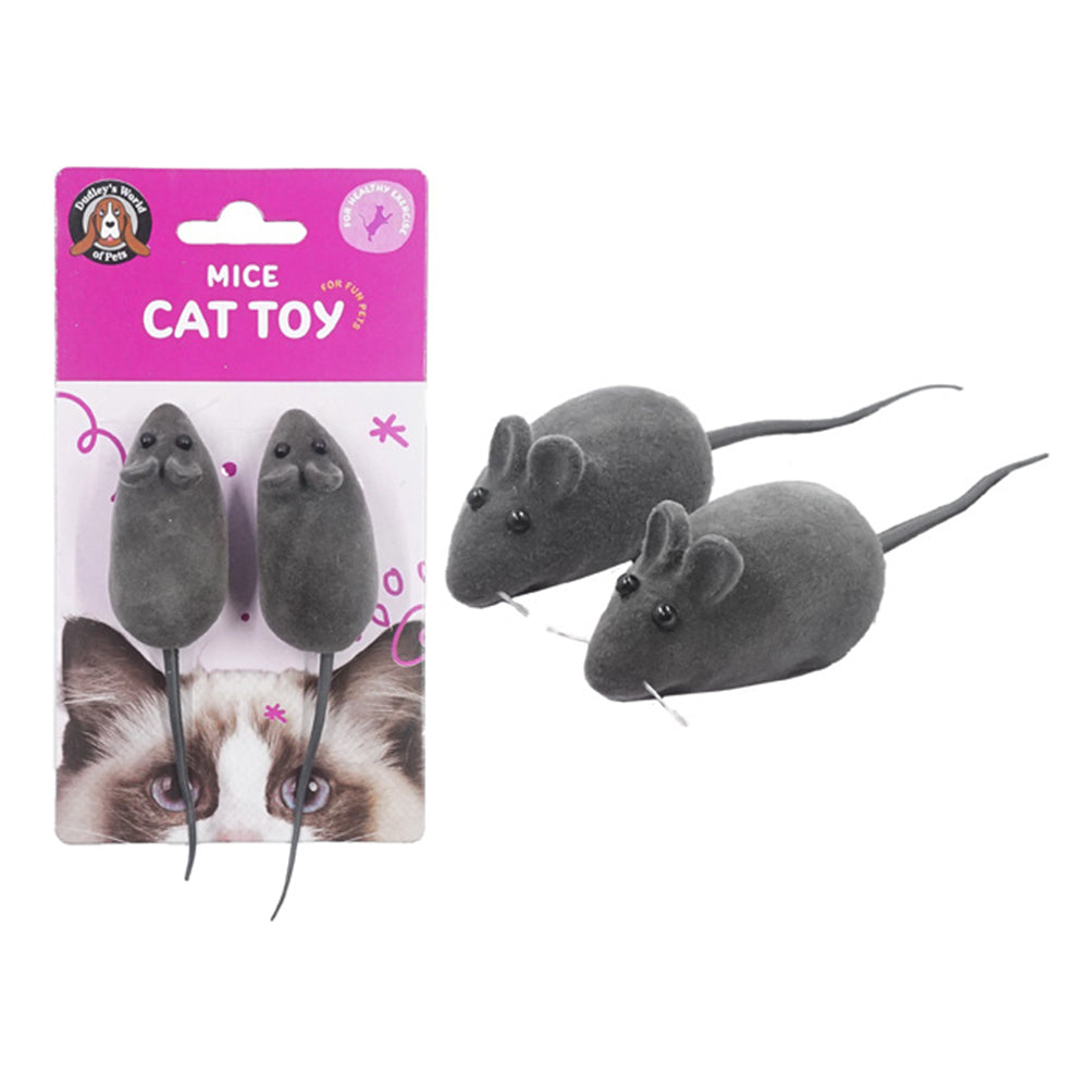Dudley's World of Pets Mouse Interactive Rattle Squeaker Cat Pet Play Toy (8 Pieces) — image 3