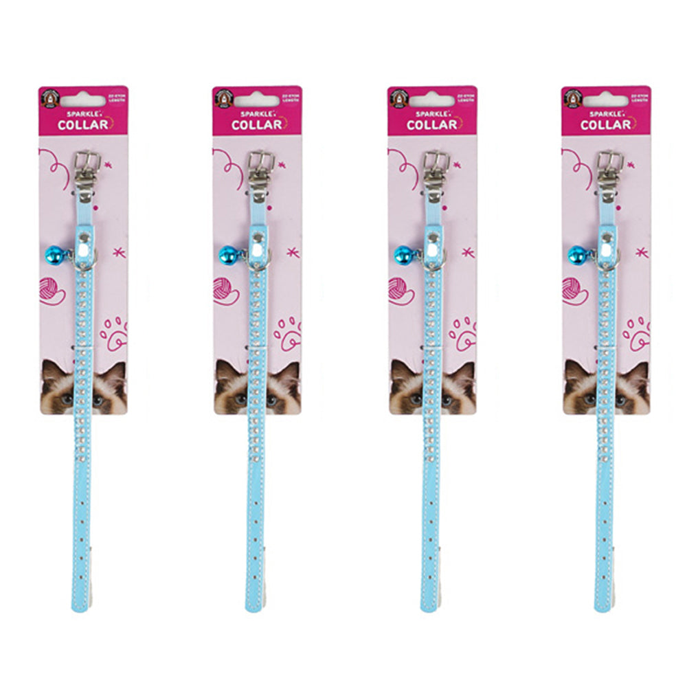 Dudley's World of Pets Sparkle Cat Stylish Identification Collar Assorted (4 Pack)
