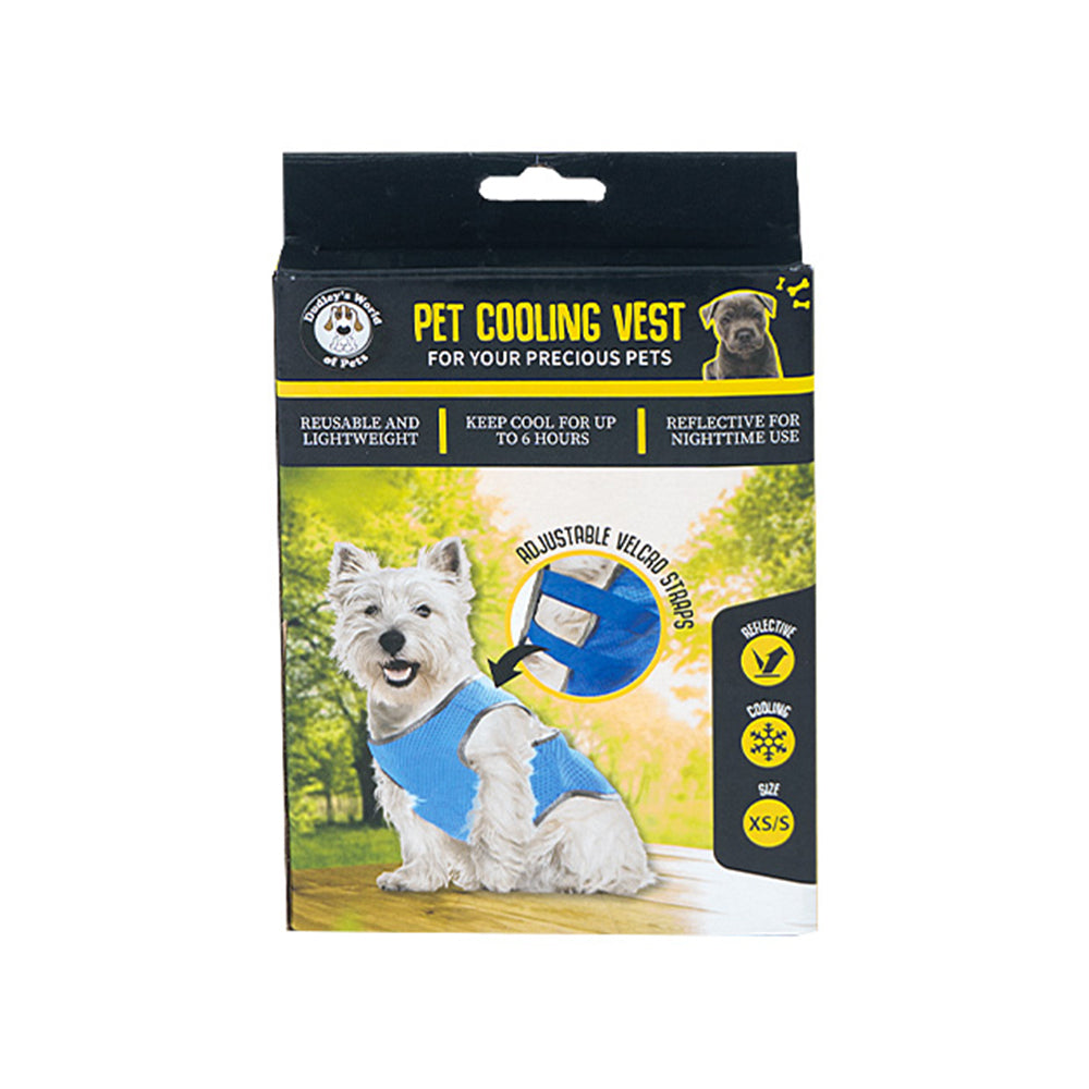 Dudley's World of Pets Dog/Cat/Pet Portable Cooling Vest- Extra-Small/Small (2 Pack)
