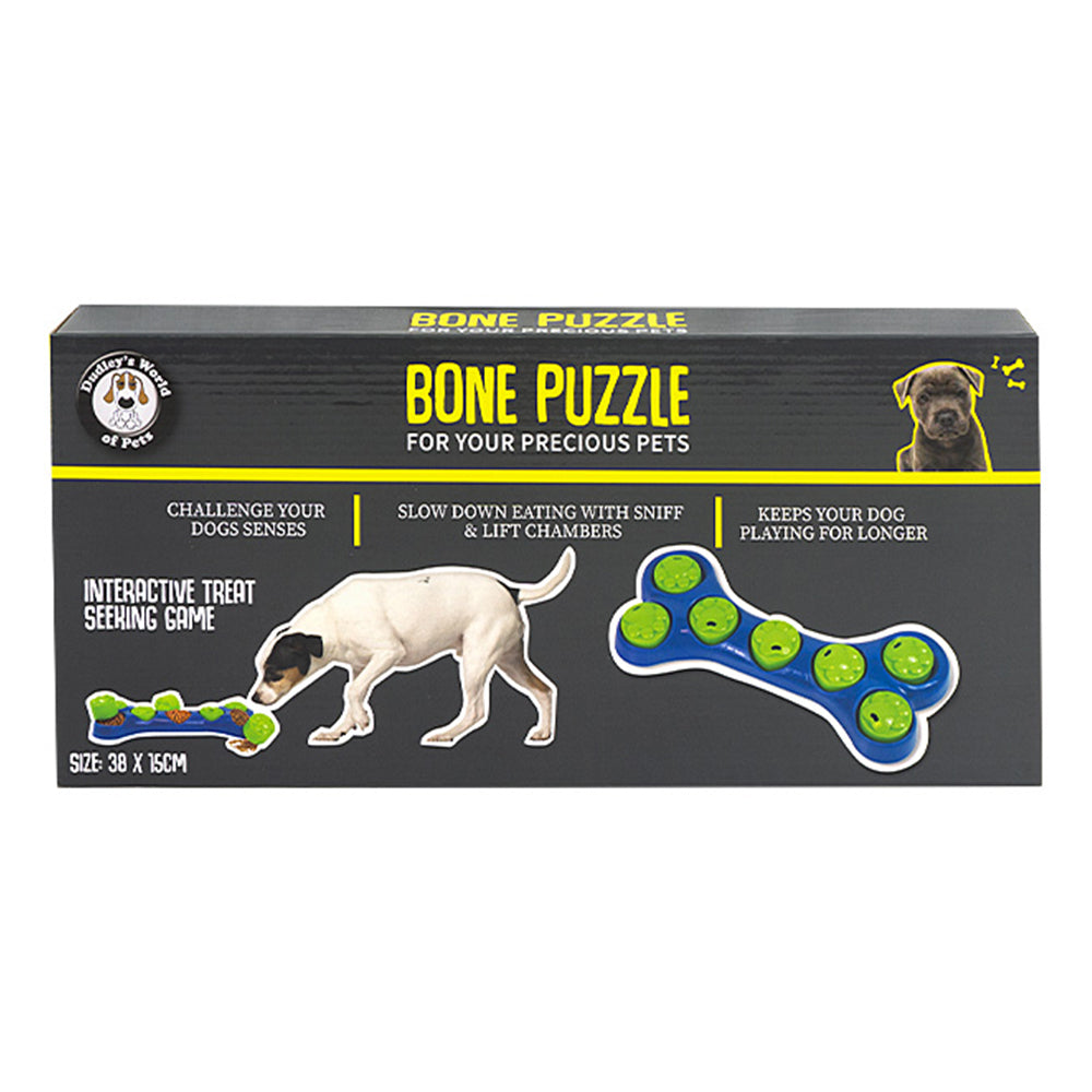 Dudley's World of Pets Puzzle Game Dog Interative Play Toy Bone Shaped (2 Pack) — image 2