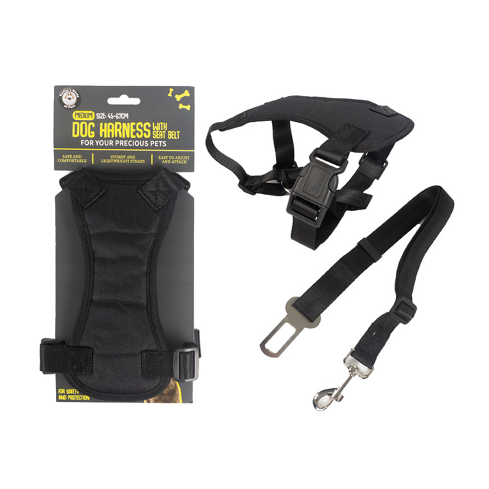 Dudley's World of Pets Dog/Pet Travel Safety Harness With Seat Belt — S Medium