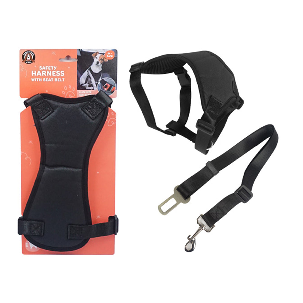 Dudley's World of Pets Dog/Pet Travel Safety Harness With Seat Belt — S Large