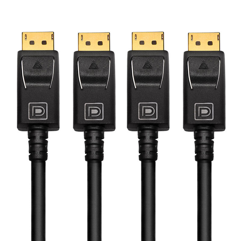 Cruxtec 2M Display Port 1.2 Cable - Black (2 Pack)