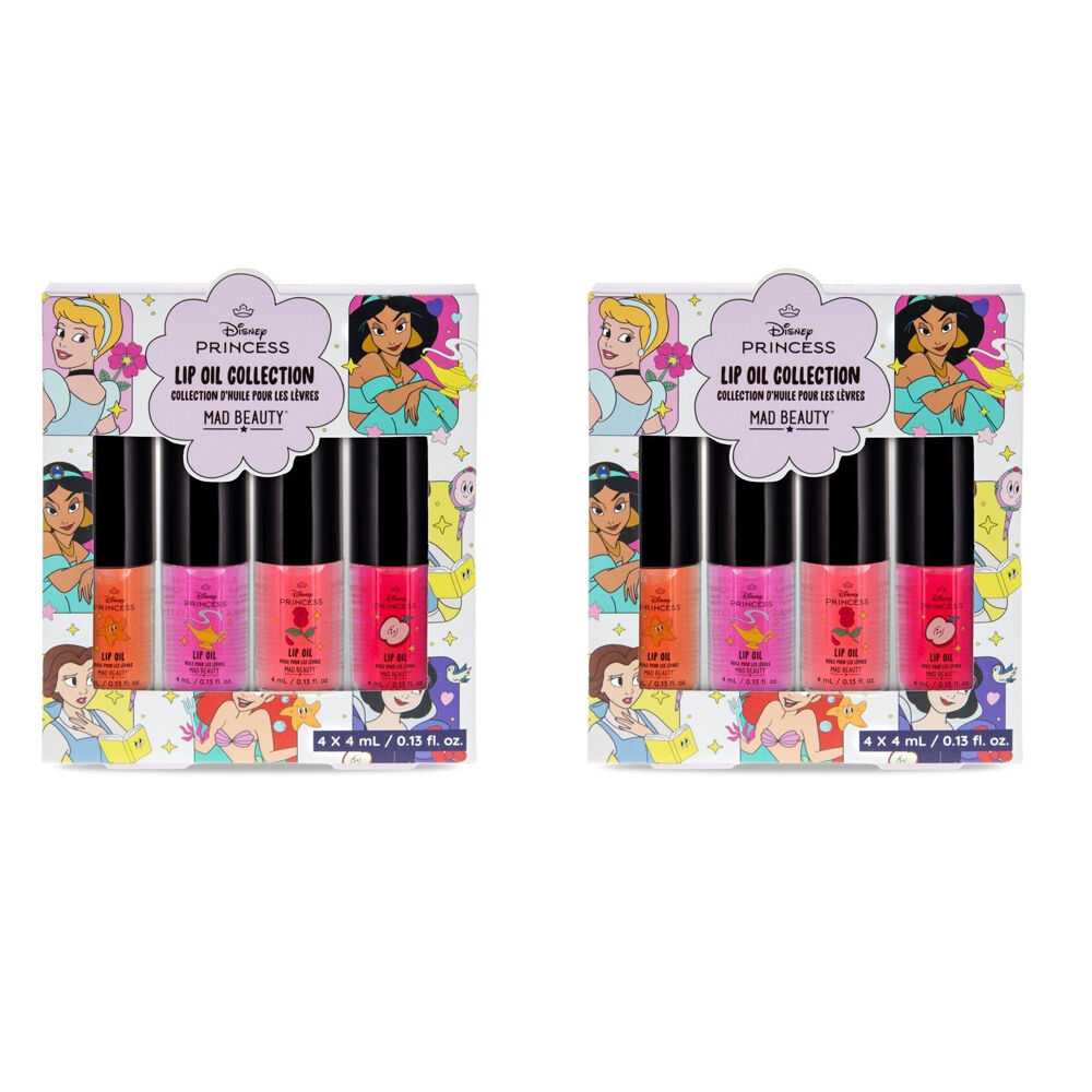Disney 4pc Disney Princess Express Yourself Hydrating Lip Oil Set 16ml (2 Pack)