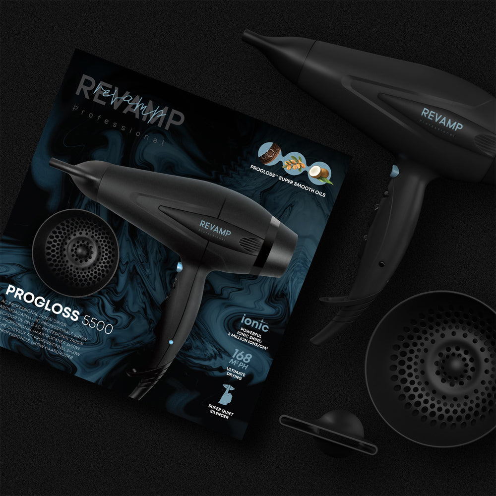 Revamp Professional Hair Progloss 5500 AC 2400W Hair Dryer Styling Tool Set — image 4