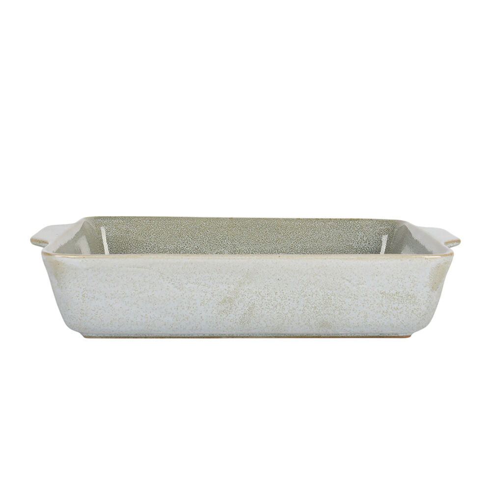 NF Living Rectangular Bake Dish 39x27x8 Ceramic Durable Baking Bakeware — Green