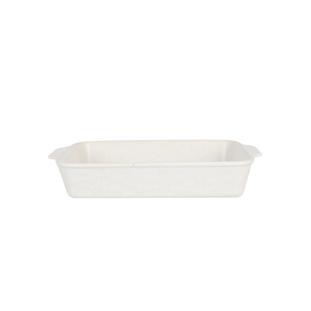 NF Living Rectangular Bake Dish 35x22x6 Ceramic Durable Baking Bakeware — White