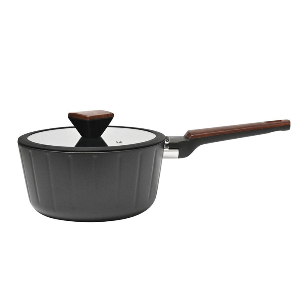 Classica Elegance 20cm Saucepan Non-Stick Cooking Pot Cookware w/ Handle Black