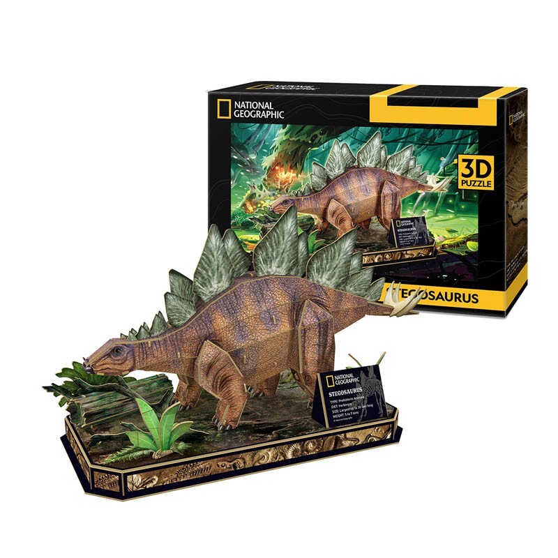 National Geographic Stegosaurus Dinosaur 3D Puzzle Kids Activity Toy 8+ (62 Pieces)
