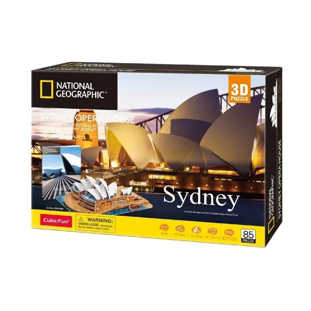 National Geographic 85pc Opera House 3D Puzzle Game Educational Kit — image 2