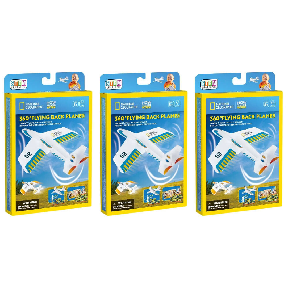 National Geographic 360° Flying Back Planes Kids/Childrens 3D Puzzle 8y+ (3 Pack)