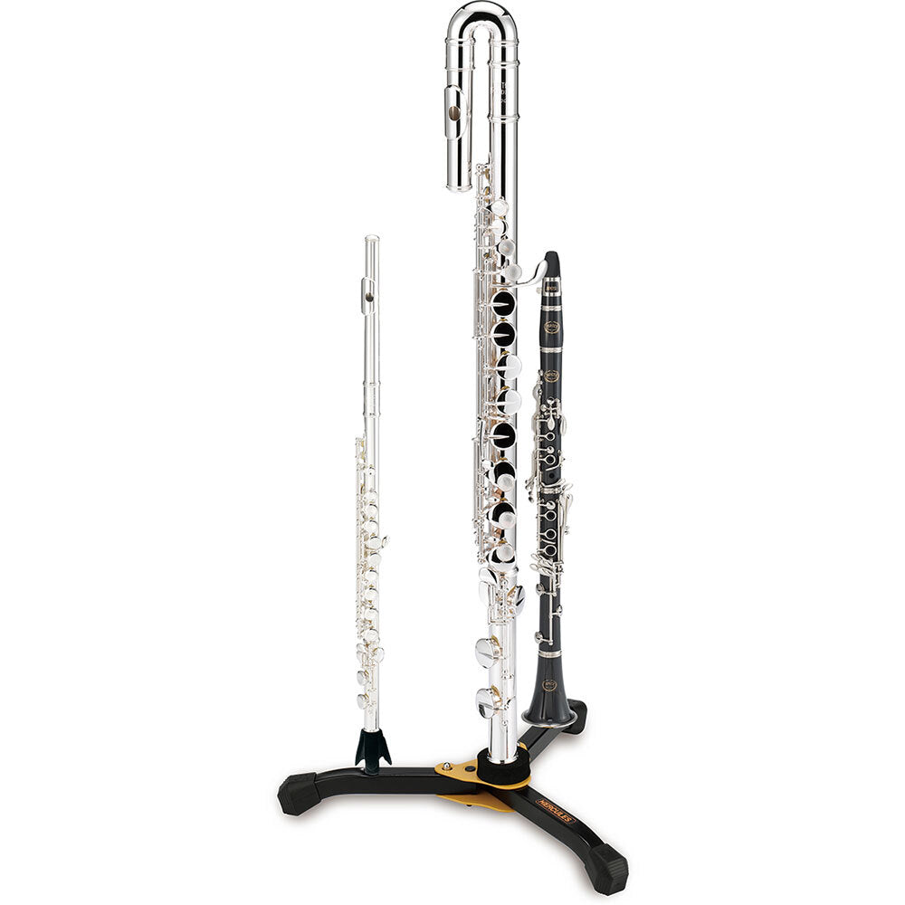 Hercules Foldable Musical Instrument Stand/Holder W/Bag for Alto Flute - Black — image 3