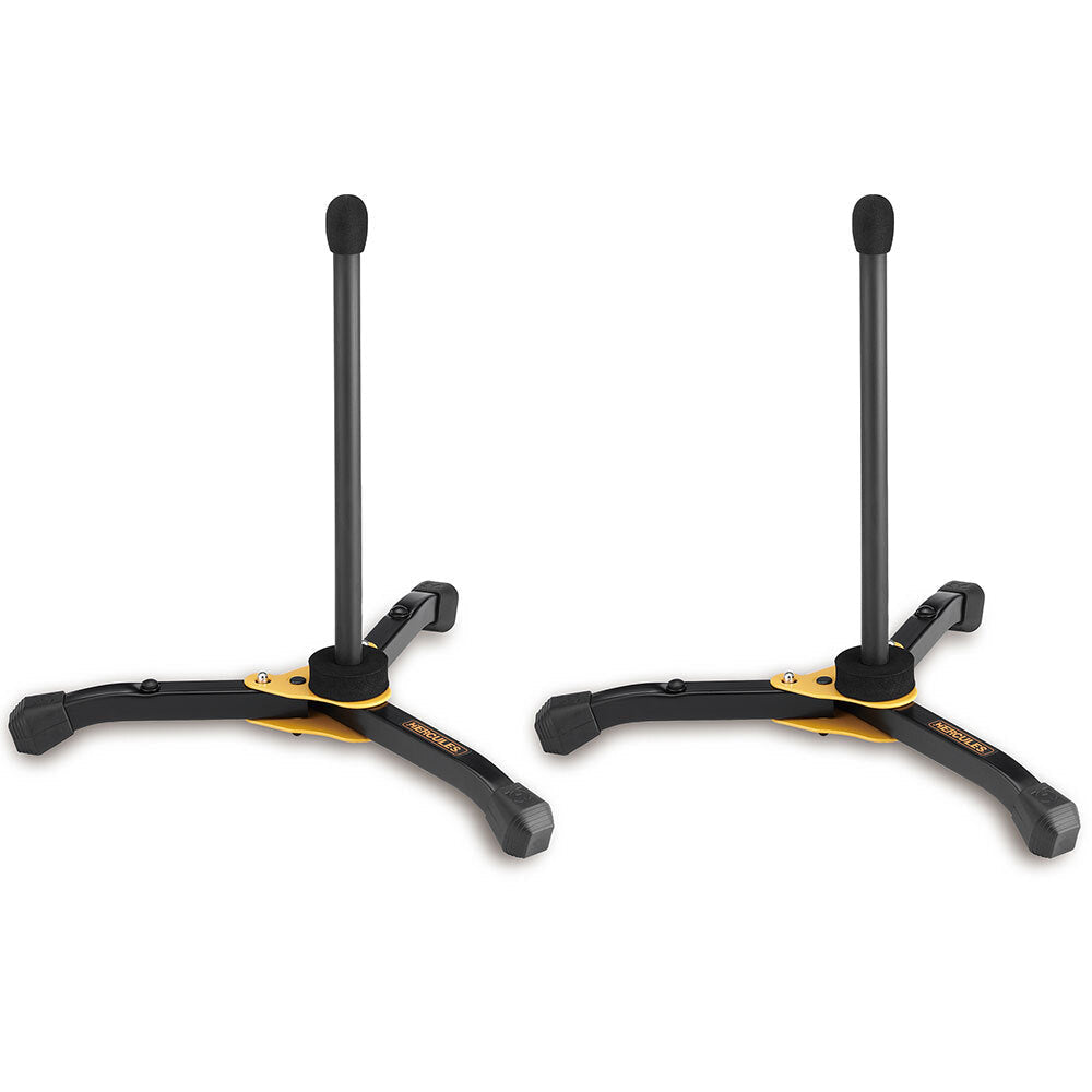 Hercules Foldable Musical Instrument Stand/Holder W/Bag for Alto Flute Black (2 Pack)